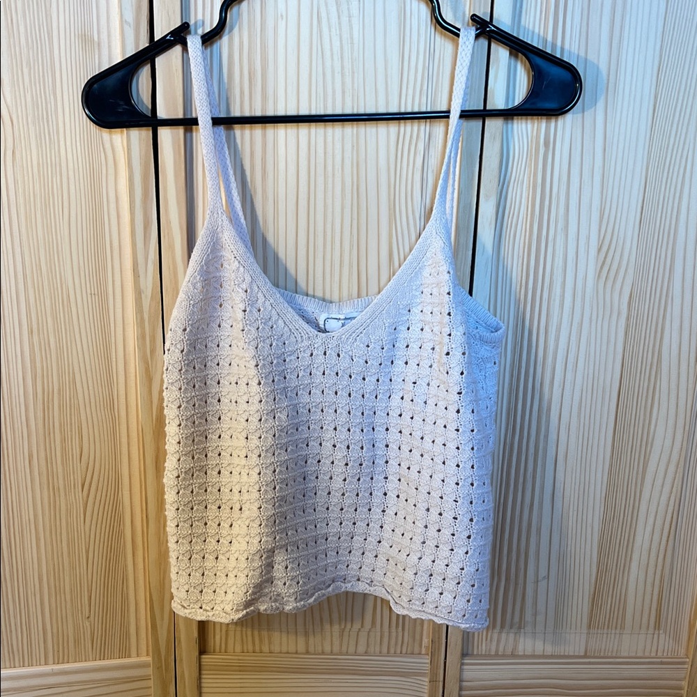 Hippie Rose White Knit Camisole